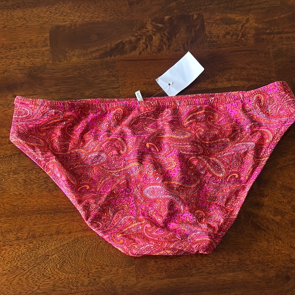 NWT J. Crew Vibrant Paisley Bikini Set top size L bottom size M - Picture 3 of 11